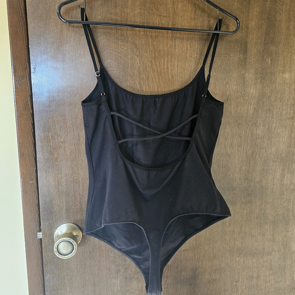 Free People Black Bodysuit